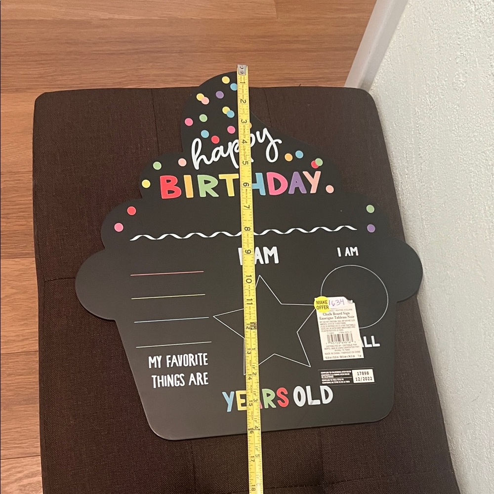 #1635+ Happy Birthday Chalkboard Sign - Multicolor - Picture 6 of 14
